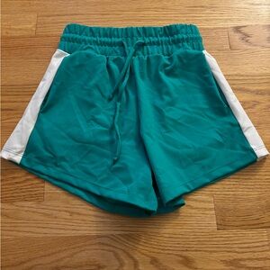 Five Dancewear Green/Bone Shorts